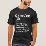 CAMDEN GIRL NJ NEW JERSEY Funny City Home Roots Gi T-shirt<br><div class="desc">Cool sassy,  geboren in de stad of getogen kunstwerk voor de inheemse "Camden Girl NJ New Jersey". Het is een perfect geschenk of cadeau voor alle vrouwen die je wilt verrassen. Koop het ontwerp nu!</div>