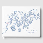 Camden Guest Book - Penobscot Bay Maine Map Gastenboek (Voorkant)