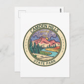 Camden Hills State Park Maine Badge Briefkaart (Voorkant / Achterkant)