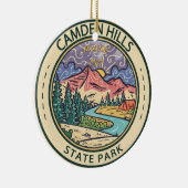 Camden Hills State Park Maine Badge Keramisch Ornament (Rechts)