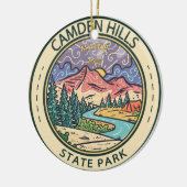 Camden Hills State Park Maine Badge Keramisch Ornament (Links)