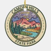 Camden Hills State Park Maine Badge Keramisch Ornament (Achterkant)