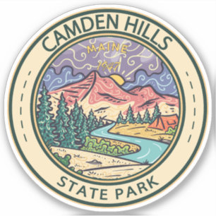 Camden Hills State Park Maine Badge Sticker