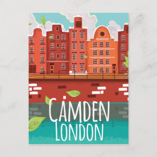 Camden, Londen vintage reisaffiche Briefkaart
