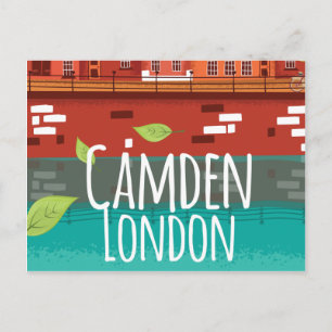 Camden, Londen vintage reisaffiche Briefkaart