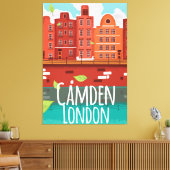 Camden, Londen vintage reisposter Canvas Afdruk (Insitu (Woonkamer))