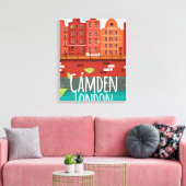 Camden, Londen vintage reisposter Canvas Afdruk (Insitu (Woonkamer))