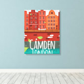 Camden, Londen vintage reisposter Canvas Afdruk (Insitu (Houten vloer))