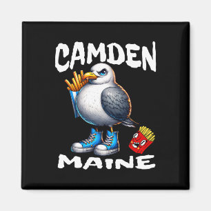 Camden Maine Grappige Zeemeeuw Franse Frieten Souv Magneet