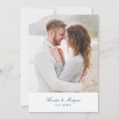 Camden Maine Kaart Elegante Navy Bruiloft (Achterkant)