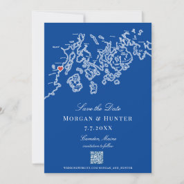 Camden Maine Kaart Elegante QR code