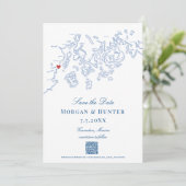 Camden Maine Kaart Elegante QR code (Staand voorkant)