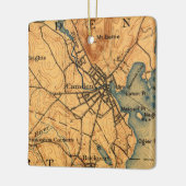 Camden Maine  Map Keramisch Ornament (Links)