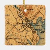 Camden Maine  Map Keramisch Ornament (Voorkant)