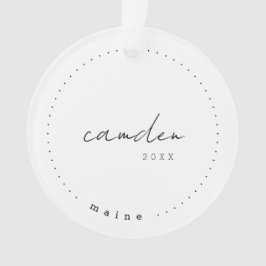 Camden Maine ME Travel United States Simple Ornament