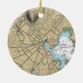 Camden Maine Nautical Chart Keramisch Ornament (Achterkant)