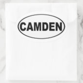 Camden Maine Ovale Sticker (Tas)