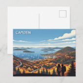 Camden Maine Reizen Briefkaart (Voorkant / Achterkant)
