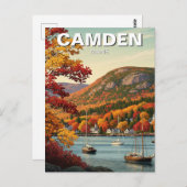 Camden Maine Travel Briefkaart (Voorkant / Achterkant)