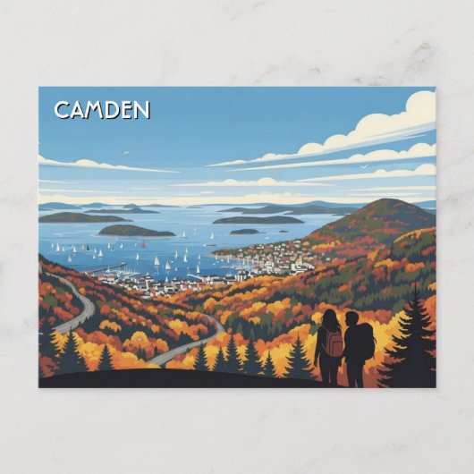 Camden Maine Travel Briefkaart (Voorkant)