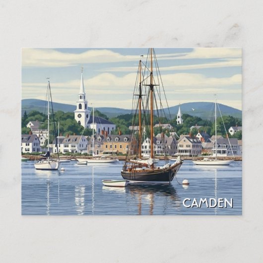 Camden Maine Travel Briefkaart (Voorkant)