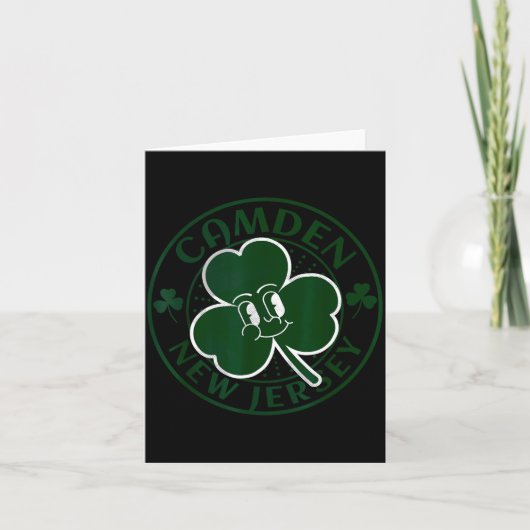Camden New Jersey Irish Shamrock Nj Retro Souvenir Kaart (Voorkant)