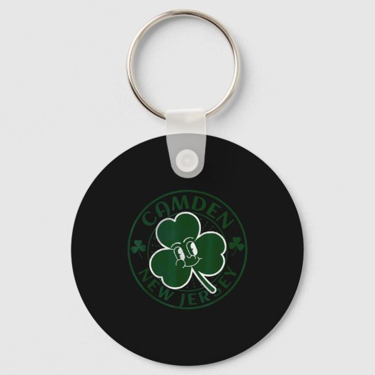 Camden New Jersey Irish Shamrock Nj Retro Souvenir Sleutelhanger (Voorkant)