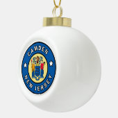 Camden New Jersey Keramische Bal Ornament (Rechts)
