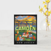 Camden New Jersey Nj Waterfront Delight Sd018 Kaart (Gele Bloem)