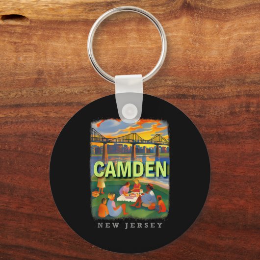 Camden New Jersey Nj Waterfront Delight Sd018 Sleutelhanger (Voorkant)