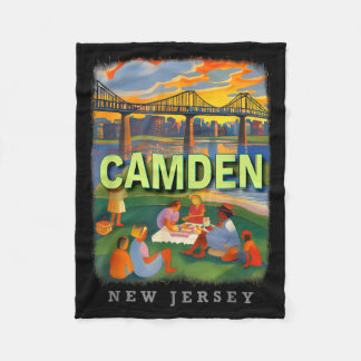 Camden New Jersey Nj Waterfront Genot Sd018 Fleece Deken