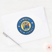 Camden New Jersey Ovale Sticker (Envelop)