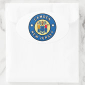 Camden New Jersey Ovale Sticker (Tas)
