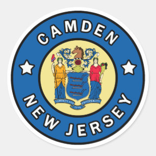 Camden New Jersey Ronde Sticker