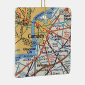Camden NJ 50's Map Keramisch Ornament (Rechts)