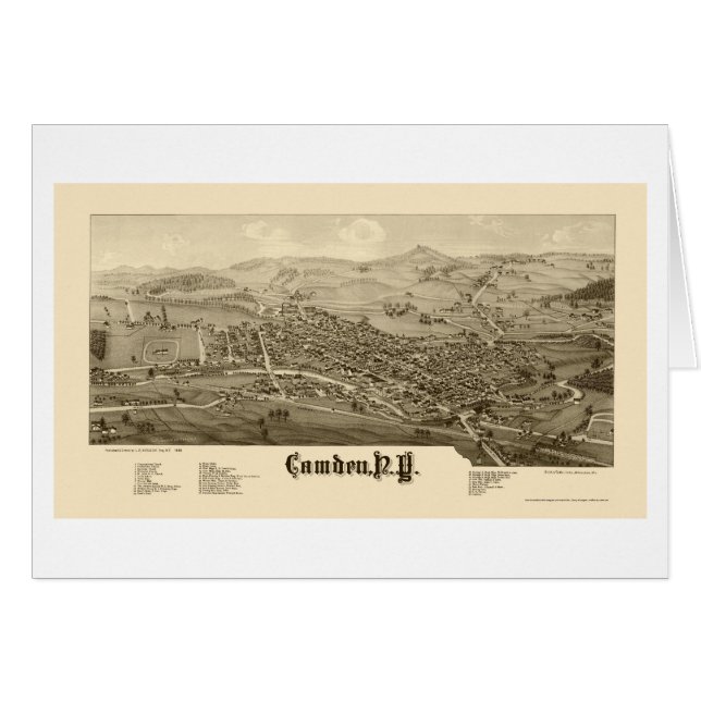 Camden, NY Panoramic Map - 1885 (Voorkant Horizontaal)