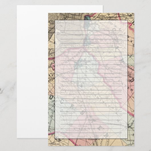 Camden, provincie Gloucester, NJ Briefpapier (Voorkant / Achterkant)