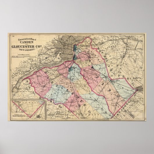 Camden, provincie Gloucester, NJ Poster (Voorkant)