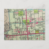 Camden, SC Map Briefkaart (Voorkant)
