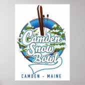 Camden Snow Bowl ski logo. Poster (Voorkant)