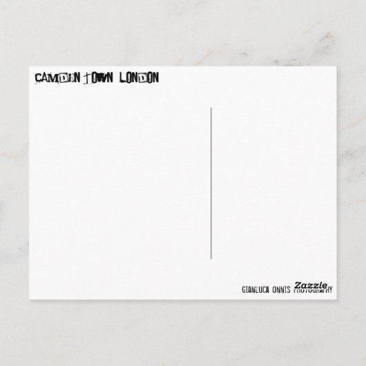 camden town , londen briefkaart (Achterkant)