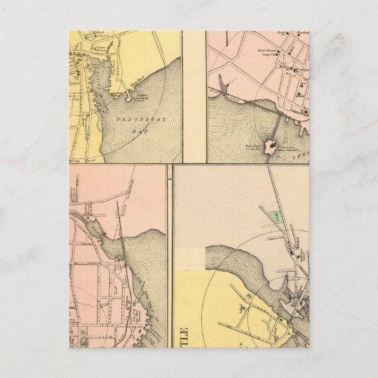 Camden, Wiscasset, Damariscotta Briefkaart (Voorkant)