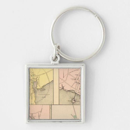 Camden, Wiscasset, Damariscotta Sleutelhanger (Voorkant)