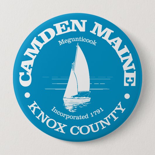 Camden (zeilboot) ronde button 4,0 cm (Voorkant)
