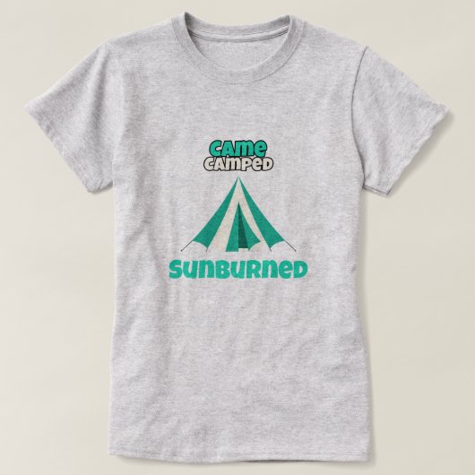 Came Camped Sunburned Desert Camping T-shirt (Design voorkant)