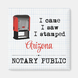 Came Saw Stamped Notional Public Arizona Magneet