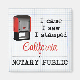 Came Saw Stamped Notional Public California Magneet