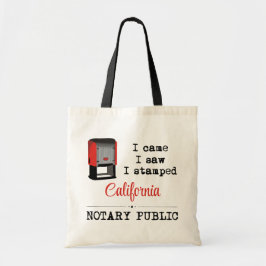 Came Saw Stamped Notional Public California Tote Bag