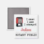 Came Saw Stamped Notional Public Indiana Magneet (Voorkant / Achterkant)