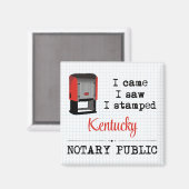 Came Saw Stamped Notional Public Kentucky Magneet (Voorkant / Achterkant)
